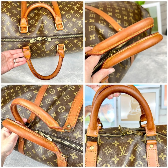 Louis Vuitton Bandouliere Keepall 60 Duffle Bag with original leather st⦠- Picture 9 of 16